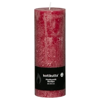 Kotikulta Kynttilänjalat Ja Kynttilät-Pöytäkynttilä Rustic 19 X 6,8 Cm Viininpunainen