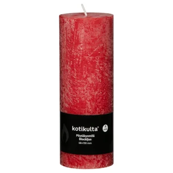 Kotikulta Kynttilänjalat Ja Kynttilät-Pöytäkynttilä Rustic 19 X 6,8 Cm Punainen