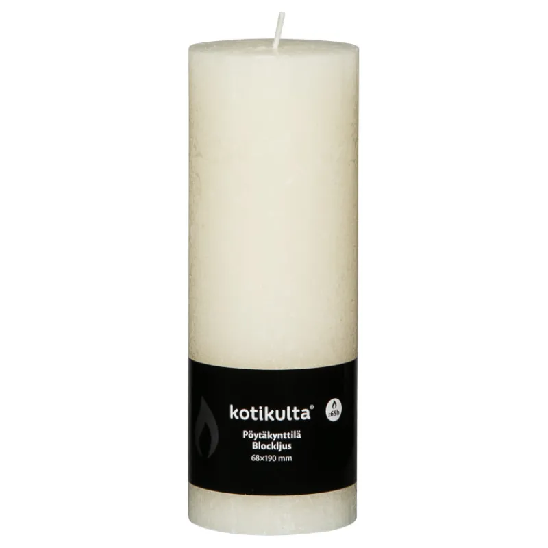 pytkynttil-kotikulta-rustic-19-bmvpKAeI-0.webp Kotikulta Kynttilänjalat Ja Kynttilät-Pöytäkynttilä Rustic 19 X 6,8 Cm Ivory