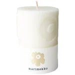 Marimekko Kynttilänjalat Ja Kynttilät-Pöytäkynttilä 6,5 X 10 Cm Unikko Luonnonvalkoinen