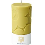 Marimekko Kynttilänjalat Ja Kynttilät-Pöytäkynttilä 6,5 X 14 Cm Unikko Oliivinvihreä