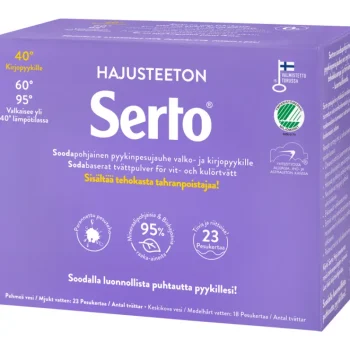 Serto Pyykinpesu- Ja Huuhteluaineet^Pyykinpesujauhe 890 G Hajusteeton