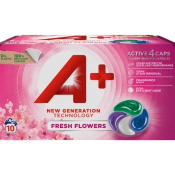 A+ Pyykinpesu- Ja Huuhteluaineet^Pyykinpesukapselit 10 Kpl Active4 Fresh Flowers