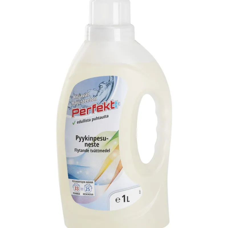 pyykinpesunestetiiviste-perfek-rvlkGiGO-0.webp Perfekt+ Pyykinpesu- Ja Huuhteluaineet^Pyykinpesunestetiiviste 1 L Kirjavat Hajusteeton