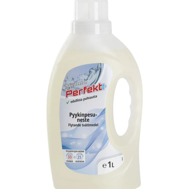 pyykinpesunestetiiviste-perfek-zMZcKsDK-0.webp Perfekt+ Pyykinpesu- Ja Huuhteluaineet^Pyykinpesunestetiiviste 1 L Hajusteeton