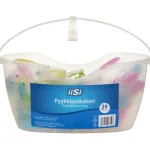 Iisi Vaatehuolto Ja -säilytys^Pyykkipoikakori + 24 Pyykkipoikaa