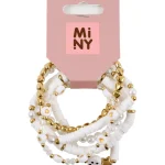 Miny Korut Ja Kellot^Rannekorusetti Valkoinen/kulta 6 Kpl/pkt