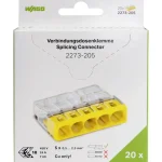 Wago Sähköasennustarvikkeet-Rasialiitin 5-Nap 0.5-2.5mmu00b2 Keltainen