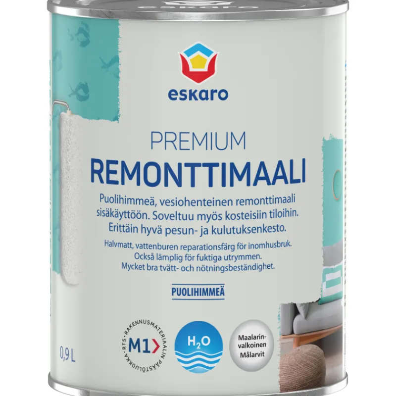 remonttimaali-eskaro-premium-m-eIBLhlrq-0.webp Eskaro Maalit-Remonttimaali Premium Maalarinvalkoinen 0,9 L