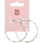 Miny Korut Ja Kellot^Rengaskorvakorut 4,5 Cm Hopeanvärinen