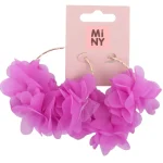 Miny Korut Ja Kellot^Rengaskorvakorut 6 Cm Kukka Lila