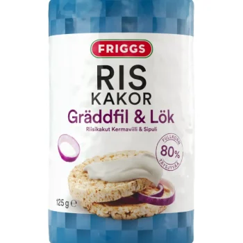 Friggs Maissi-, Kaura-, Ja Riisikakut^Riisikakku 125 G Kermaviili & Sipuli