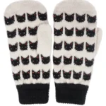 Miny Naisten Asusteet-Rukkaset Topattu Kissa Valkoinen