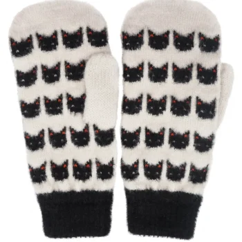 Miny Naisten Asusteet-Rukkaset Topattu Kissa Valkoinen