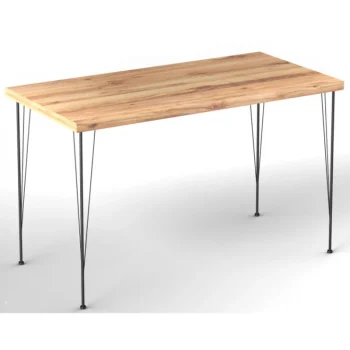 Chic Home Pienkalusteet-Ruokapöytä 120 Cm Noora + 4 Tuolia, Beige/musta