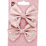 Miny Hiuskoristeet Ja Hiustenhoitovälineet^Rusetti-hiuspinni Helmet 2 Kpl/pkt