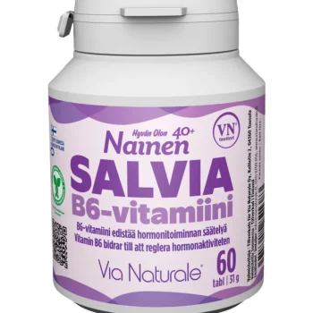 Via Naturale Terveysravinteet Ja -valmisteet^Salvia B6-vitamiini 60 Kpl Hyvän Olon Nainen 40+