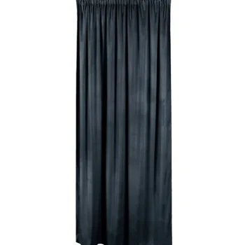 Kotikulta Verhot Ja Verhotarvikkeet-Samettiverho Helia Tummanharmaa