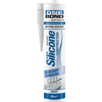 Onebond Liimat, Massat Ja Tasoitteet-Saniteettisilikoni 300 Ml, Valkoinen