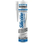 Onebond Liimat, Massat Ja Tasoitteet-Saniteettisilikoni 300 Ml, Tumman Harmaa