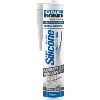 Onebond Liimat, Massat Ja Tasoitteet-Saniteettisilikoni 300 Ml, Tumman Harmaa