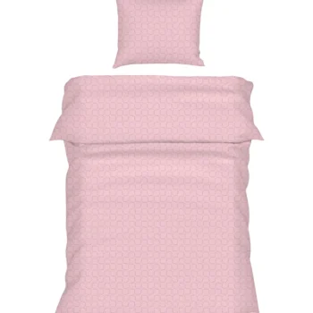 Kotikulta Vuodevaatteet-Satiinipussilakanasetti 150 X 210 Cm Sokkelo Roosa