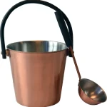 Saunia Saunatarvikkeet Ja -aineet-Saunasetti Kiulu + Kauha, Kupari