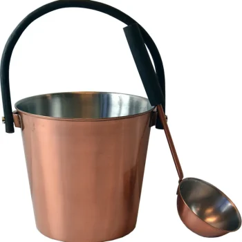 Saunia Saunatarvikkeet Ja -aineet-Saunasetti Kiulu + Kauha, Kupari