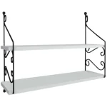 Chic Home Pienkalusteet-Seinähylly 70 X 20 X 51 Cm Senja Valkoinen/musta