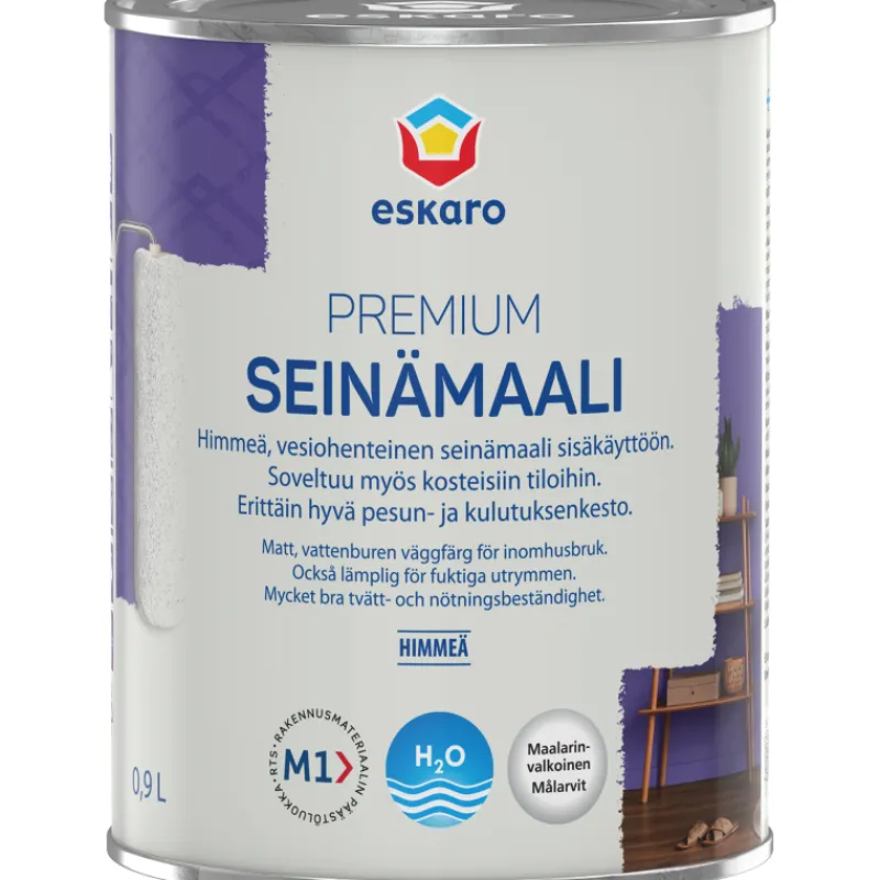 seinmaali-eskaro-premium-maala-tCBzVhAg-0.webp Eskaro Maalit-Seinämaali Premium Maalarinvalkoinen 0,9 L