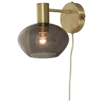 Aneta Lighting Sisävalaisimet-Seinävalaisin Bell Mattamessinki/savunharmaa