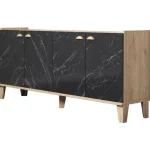 Chic Home Pienkalusteet-Senkki 180 X 41 X 78 Cm Susanna Beige/musta