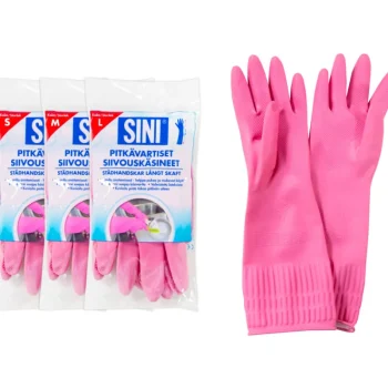 Sini Siivousvälineet^Siivouskäsine M Pitkävartinen