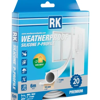 Rk Teipit-Silikonitiiviste P Ikkuna- Ja Ovitiiviste Valkoinen 7 Mm 6 M