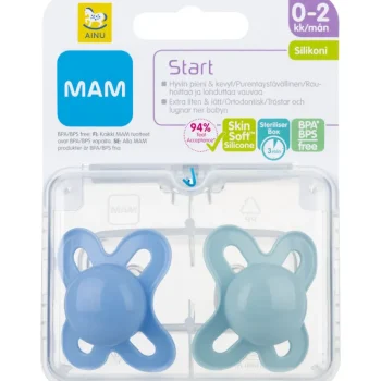 Ainu MAM Vauvan Hoito^Silikonitutti 2 Kpl 0-2 Kk Start