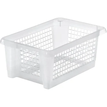 Orthex S채ilytysj채rjestelm채t^Säilytyskori Basic L Pinottava Kirkas/14 L