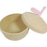 Miny Sisustuskorit-Säilytyskori 23,5 X 14 Cm Kannella Beige/vaaleanpunainen