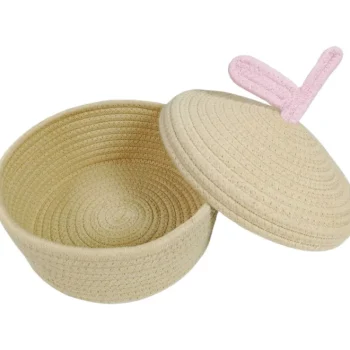 Miny Sisustuskorit-Säilytyskori 23,5 X 14 Cm Kannella Beige/vaaleanpunainen