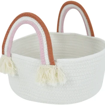 Miny Sisustuskorit-Säilytyskori Kahvoilla Valkoinen