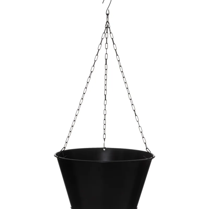 sinkkiamppeli-4living-musta-MQrwStno-0.webp 4living Ulkoruukut Ja Aluset-Sinkkiamppeli Musta