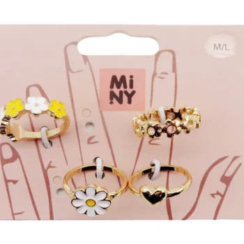 Miny Korut Ja Kellot^Sormussetti Kukka/Sydän 4 Osaa