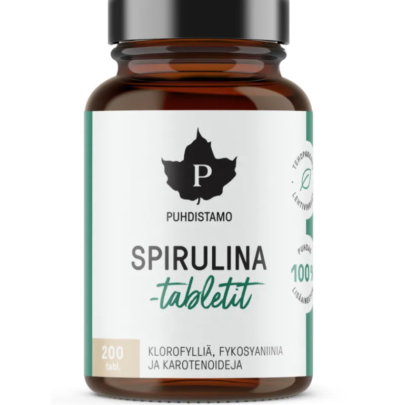 spirulinatabletit-puhdistamo-2-iVJHriqv-0.webp Puhdistamo Terveysravinteet Ja -valmisteet^Spirulinatabletit 200 Kpl