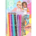 Topmodel Lasten Kirjat^Suunnittelukirja & Värityskynät