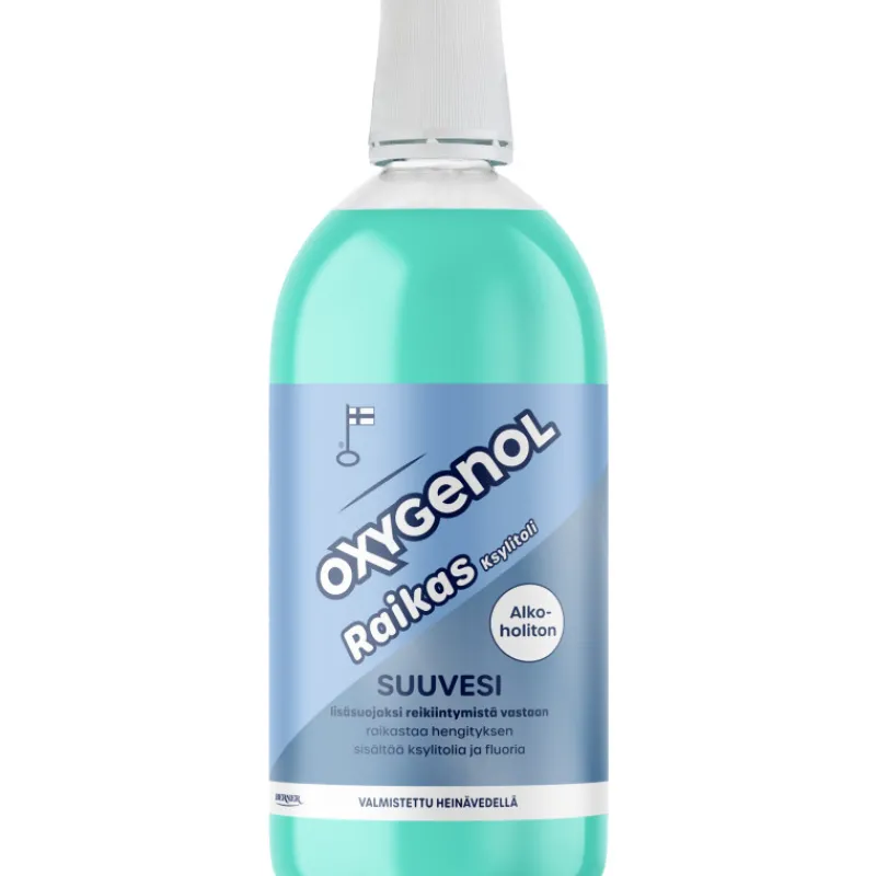 suuvesi-oxygenol-500-ml-raikas-QhErkcjR-0.webp Oxygenol Suunhoitotuotteet Ja Tarvikkeet^Suuvesi 500 Ml Raikas