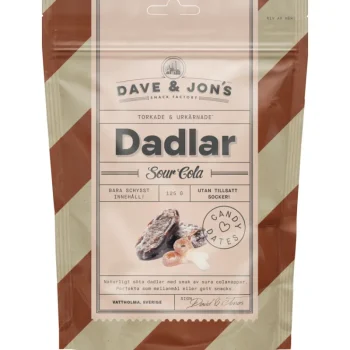 Dave & Jon's Pähkinät Ja Kuivatut Hedelmät^Taatelit Dace & Jon's 125 G Hapan Cola-karamelli