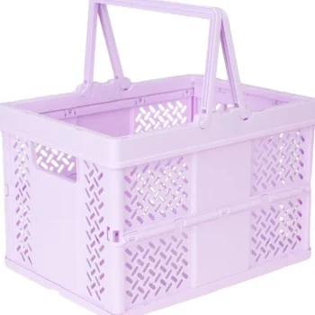 Miny Sisustuskorit-Taitettava Kori Kahvoilla M Lila
