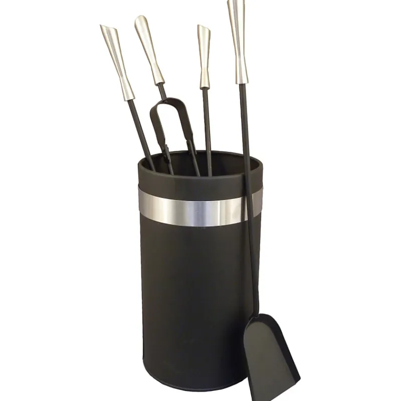 takkavlinesarja-htt900-musta-objZJTdz-0.webp Pisla Kiuas- Ja Takkatarvikkeet-Takkavälinesarja HTT900 Musta