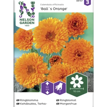 Nelson Garden Basic Kasvien Ja Nurmikonsiemenet-Tarhakehäkukka Siemen Balls Orange