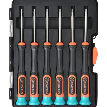 Tactix Käsityökalut-Tarkkuusruuvitalttasarja Torx 6-osainen