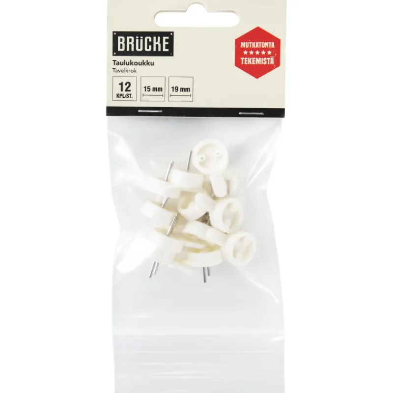 taulukoukku-12-kpl-valkoinen-uynaZULU-0.webp Brücke Ripustus-Taulukoukku 12 Kpl Valkoinen